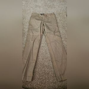 Lands' End Kid's Khaki Pants With White B embroidered